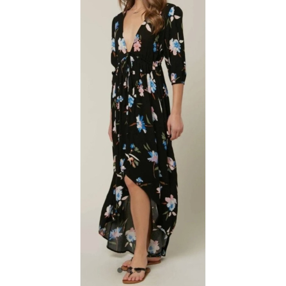 O'NEILL Women's Boyce Maxi Dress Floral Black Size M - Picture 2 of 9